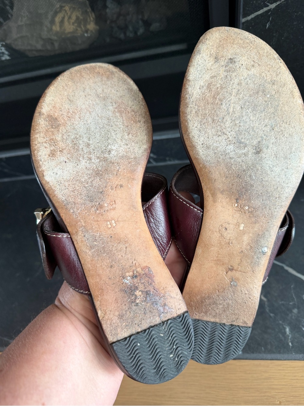Gucci Horsebit Leather Sandals - Picture 9 of 11